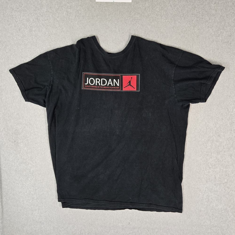 Jordan Men Shirt 2XL Black Graphic Short Sleeve READ